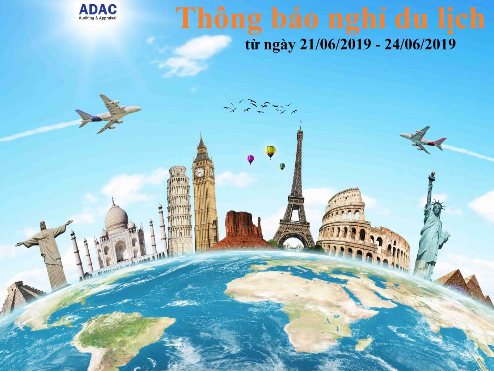 Tông báo nghỉ du lịch